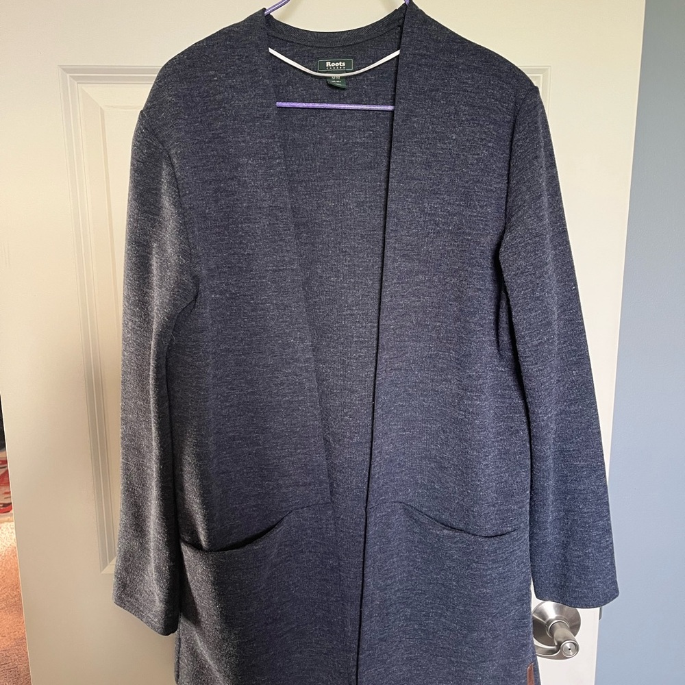 Roots Heather Gray Open Cardigan